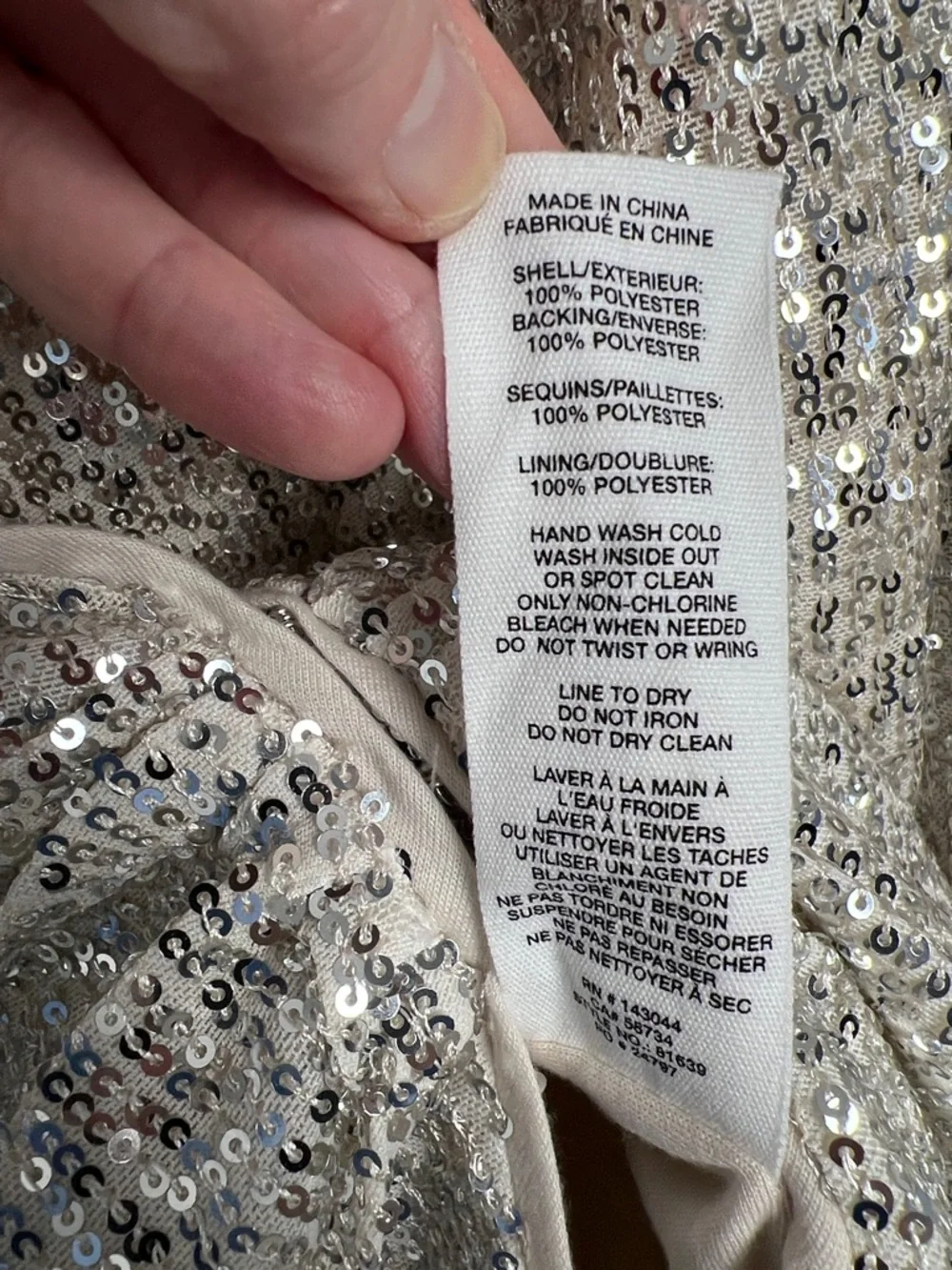 NEW Avec Les Filles X Stitch Fix Collaboration Silver Cream Sequin Formal Jacket